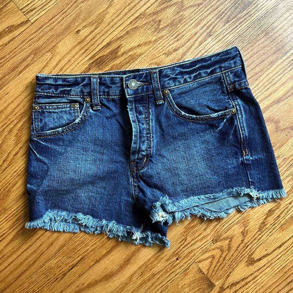 Free People Mid Rise Denim Shorts